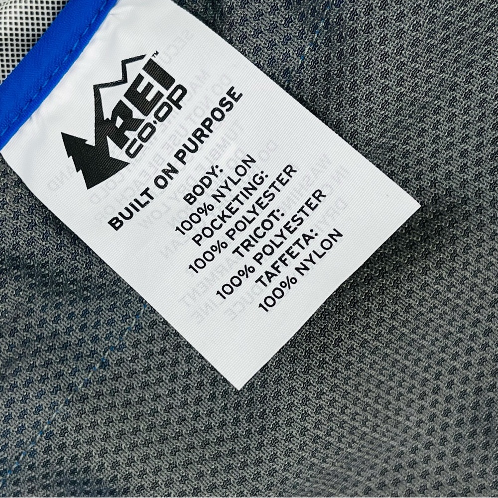 REI Co-op Peak 2.5L Rain Jacket Mens S Blue Hooded Lightweight Waterproof Shell - Picture 11 of 15